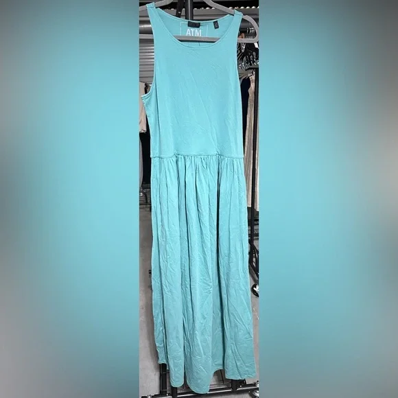 ATM | Gathered stretch-Pima cotton jersey midi dress - Picture 3 of 5